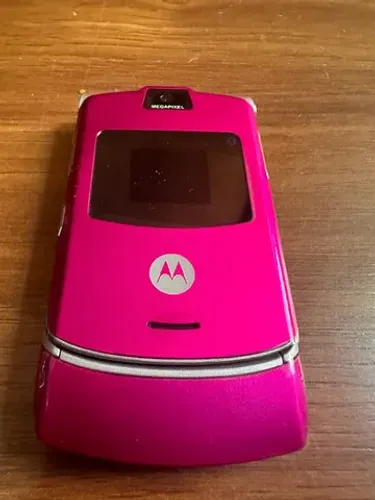 Celular Motorola V3 Flip rose ligações de voz Gsm Mensgens Sms Original Desbloqueado novo 