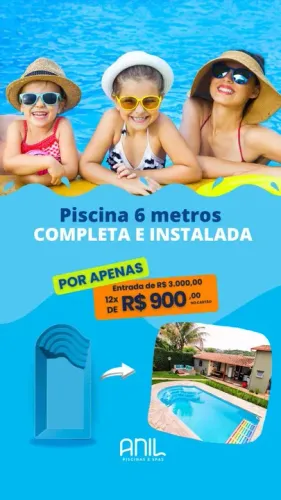 Ana: Piscina de 6 metros na promoção aqui na anil