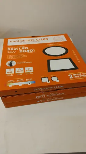 Kit 3 Painel de Embutir Slim LED 24w 6500k