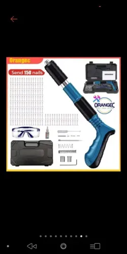 qualidade superior Pistola de Fixação Finca Pino Kit Completo Profissional 150 Pregos