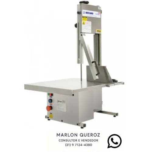  Serra Fita Beccaro De Bancada toda inox bivolt Motor 1/2 CV