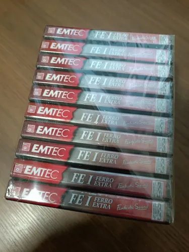 10 Fitas K7 Virgens e lacradas Emtec FE I - 90 minutos 