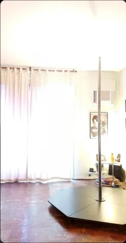 Palco pole dance barra fixa - não é giratória