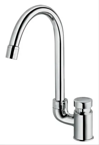 Torneira de Mesa para Lavatório Pressmatic Bica Alta - Chrome - Docol  