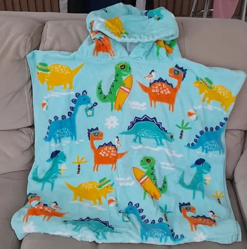 Toalha com Capuz Infantil Dinossauros