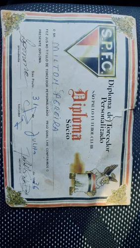 Diploma de Sócio do São Paulo Futebol Clube 1936