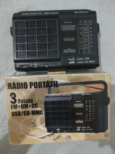RÁDIO MOTOBRAS 3 FAIXAS AM FM - COM USB