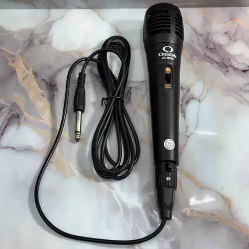 Microfone com fio cabo p10