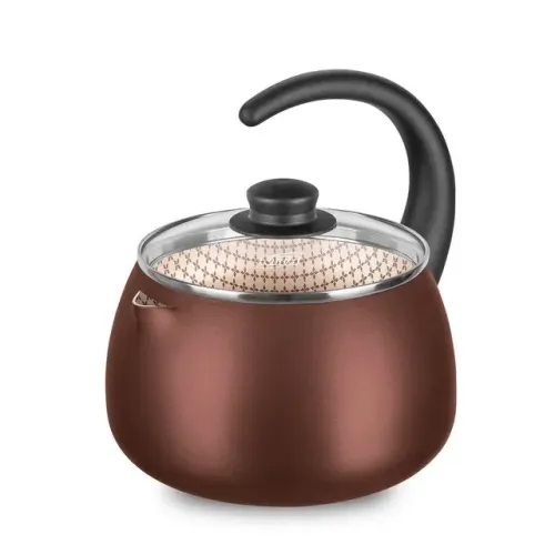 Chaleira Antiaderente MTA Linha Flora Chocolate 18cm 2,0 Litros