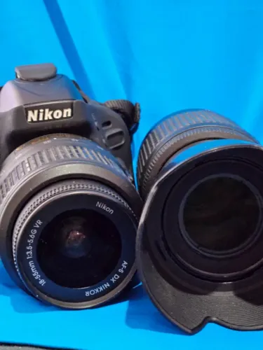 Camera Nikon d5100 kit 2 lentes e mais