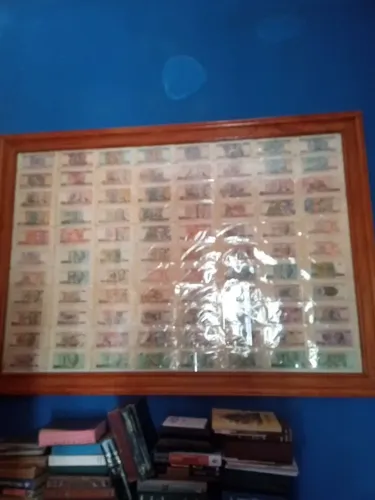 Coleção de cédula e moedas 