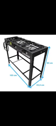 Fogão Industrial 3 Bocas - Aço Resistente