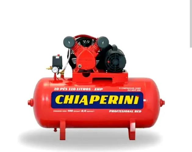 COMPRESSOR 10 PÉS 110 LT CHIAPERINI RED 140 LB MOTOR 2 HP MONOFÁSICO 220V
