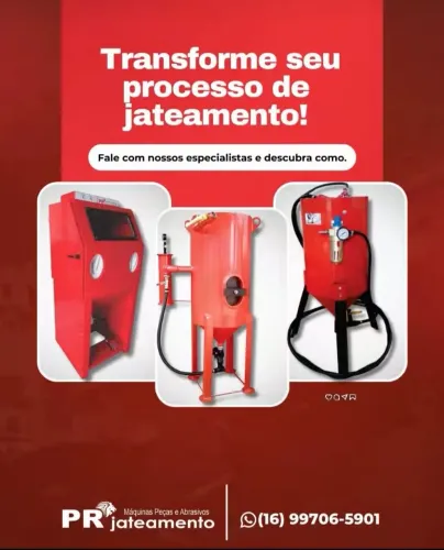Máquinas jato de areia, jateamento
