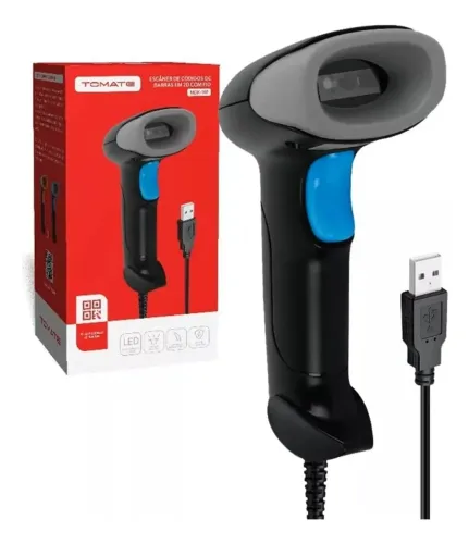 Leitor Código De Barras Com Fio Usb 1d 2d Qr Code Danfe Ean