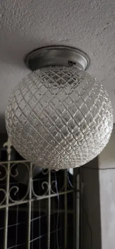 Luminárias globo, bolas em vidro