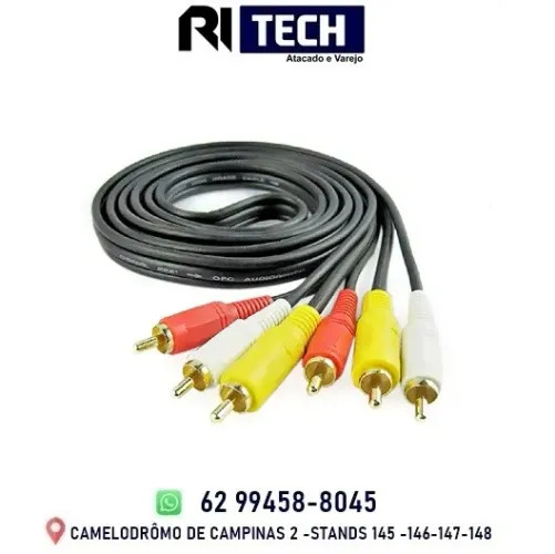 Cabo Audio E Video Rca Smart Tv Video Game Tv Cabo 3x3 1,5 MCabo Audio E Video Rca Smart T