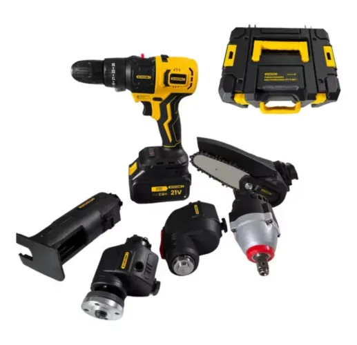 Parafusadeira kit 6 em 1 chave de impacto moto serra Esmerilhadeira tico tico bomvink
