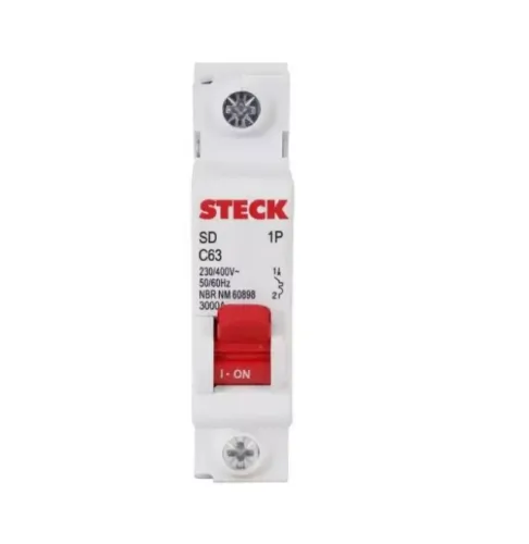 Disjuntor Unipolar Mono 63a Din Curva C Steck