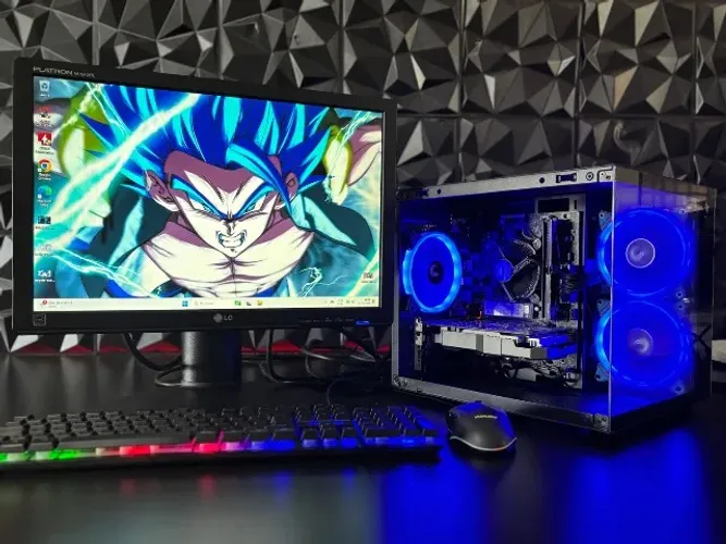 Pc gamer completo Ryzen 5 monitor mouse teclado