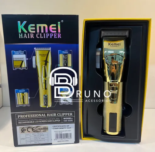 Máquina de Cortar Cabelo Kemei KM-5096 Profissional