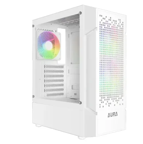 Gabinete Gamer Gamdias Aura GC7 White *Com 3 Fans Led Argb* - ATX, Micro-ATX e Mini-ITX -