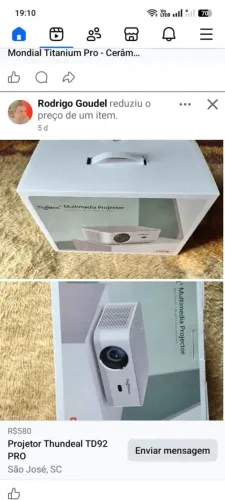 Projetor Novo Thundeal TD92 Pro 