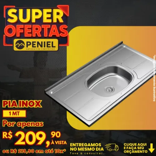 Pia Inox 1m