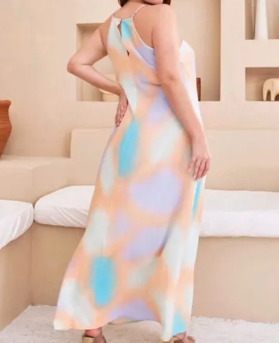 Vestido Longo Tie Dye Elegante