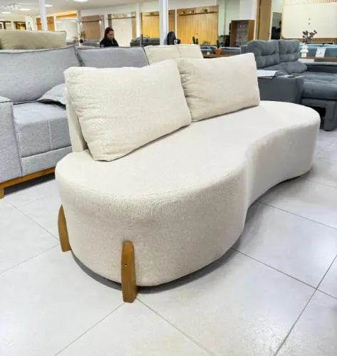 Sofá Living Quattro 2,20m com Almofadas Linho Varios modelos entregamos