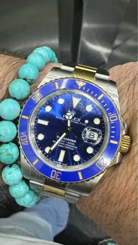 Rolex Submariner Azul e Dourado modelo 2024 Clean Super Clone