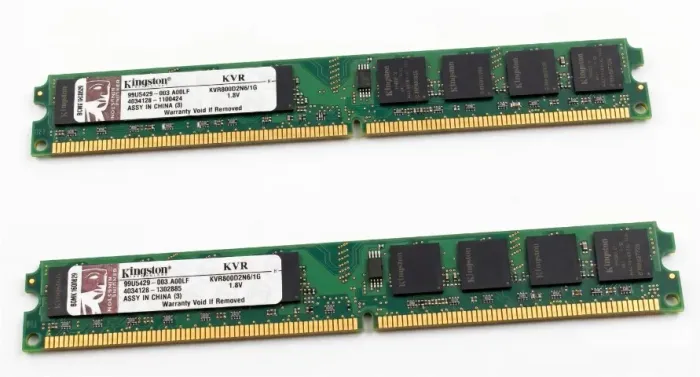 Memória RAM Kingston ValueRAM 2GB (2x 1GB) DDR2 800MHz KVR800D2N6/1G Original