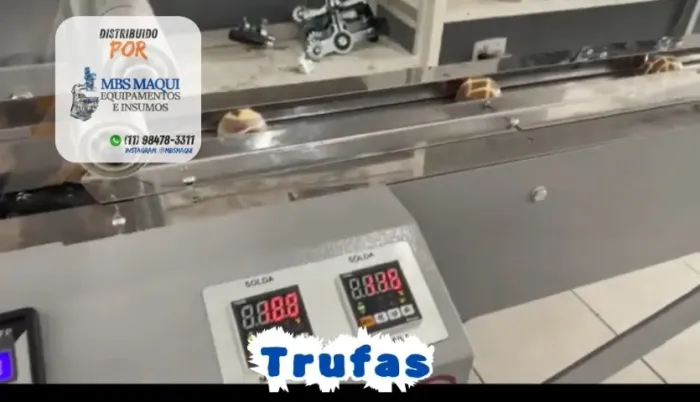 Embaladora Automatica para Brownie, Alfajor, Cocada, Trufas, Pao de mel..