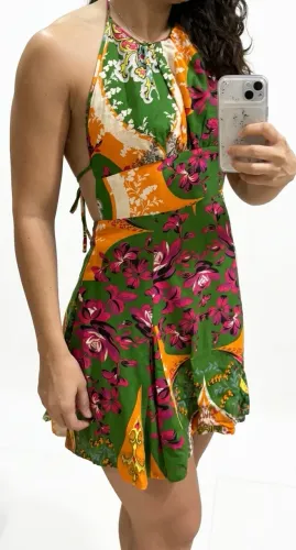 Vestido farm original curto estampado tamanho 36