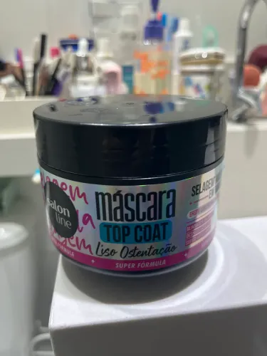 Máscara de cabelo top coat liso ostentação