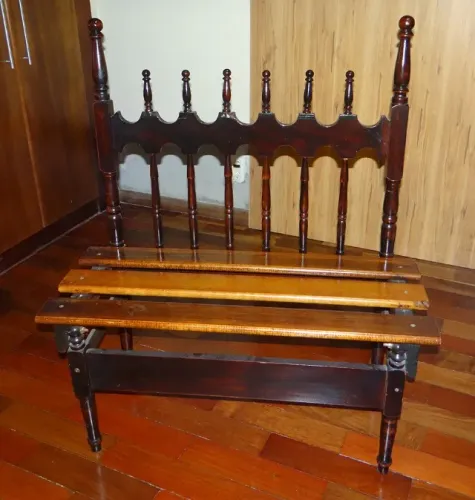 Banco de madeira imbuia - artesanal