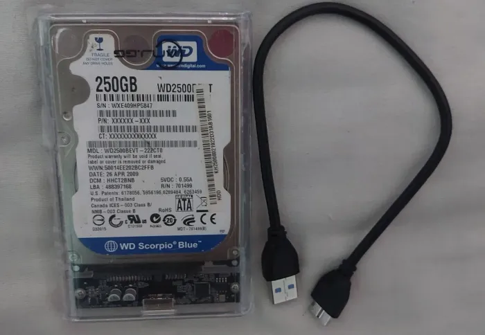 Case Externo Usb 3.0 Com Hd 250 GB
