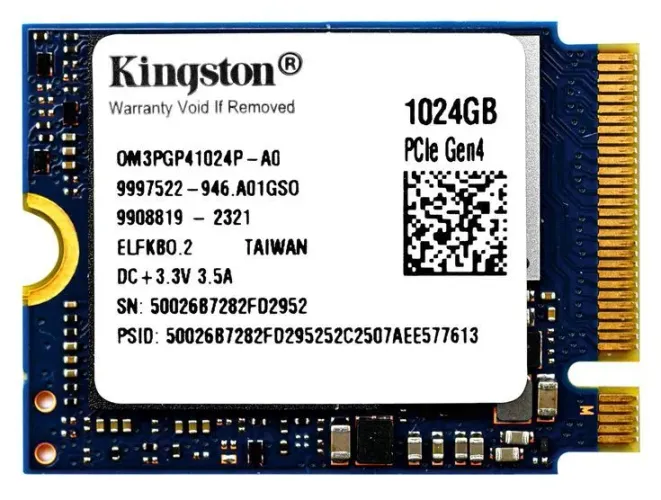 SSD m.2 com 1TB de armazenamento