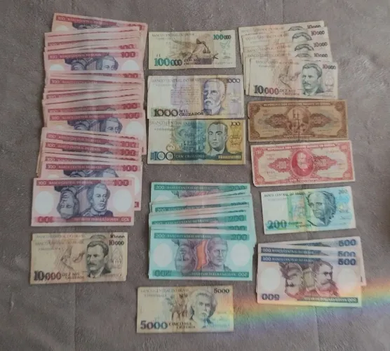 Lote de notas antigas diversas