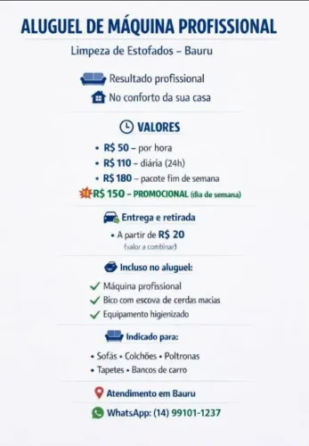 Aluguel de máquina extratora