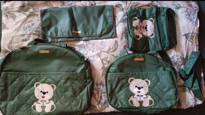 Bolsa maternidade verde