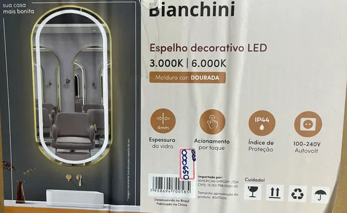 Espelho Oval Biachinni com led