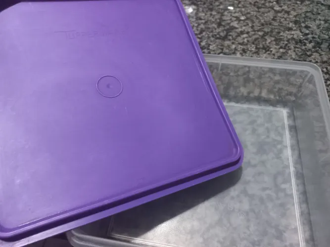 Vasilha quadrada grande Tupperware 