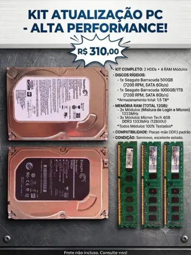 HDS E MEMORIAS DDR3