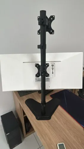 suporte de mesa vertical articulado para 2 monitores