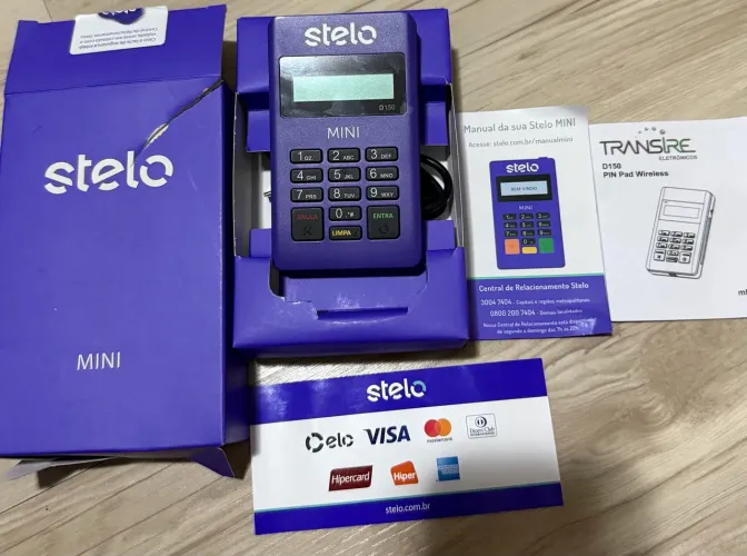 Vendo 02 Maquininhas Stelo Mini D150 NOVA - Nunca Usada