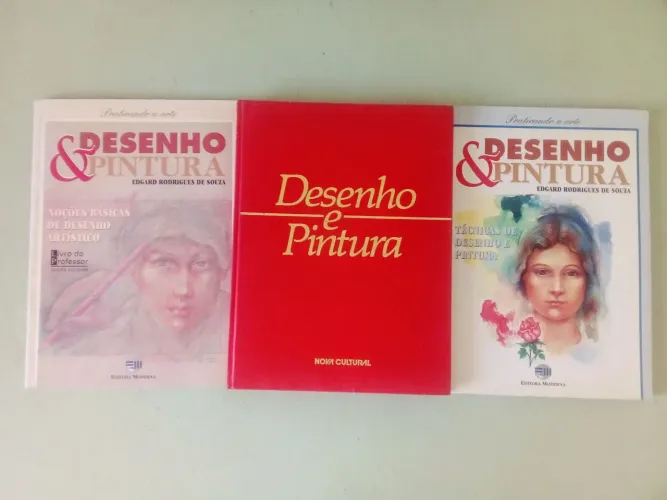 Lote de materiais de arte