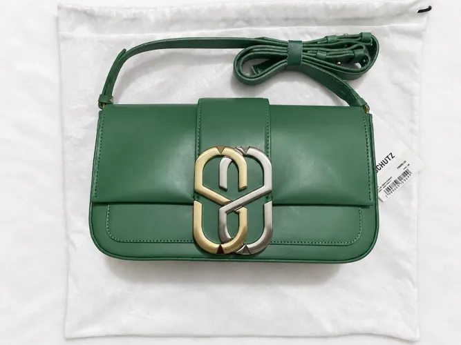Bolsa Schutz Sophia média verde em couro ? nova com etiqueta