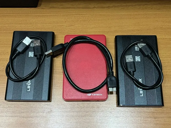 3 HDs externo de 1Tb