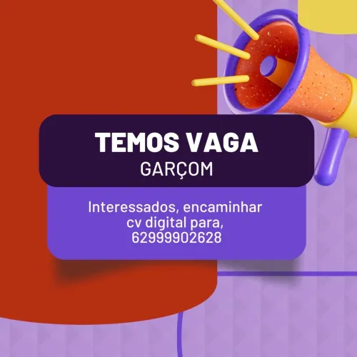 Vaga para garçonete